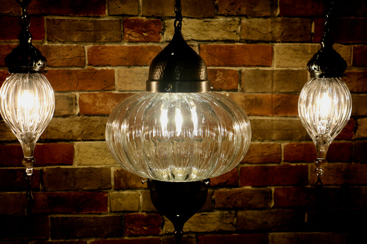 Hanging Handblown Clear Glass Globe