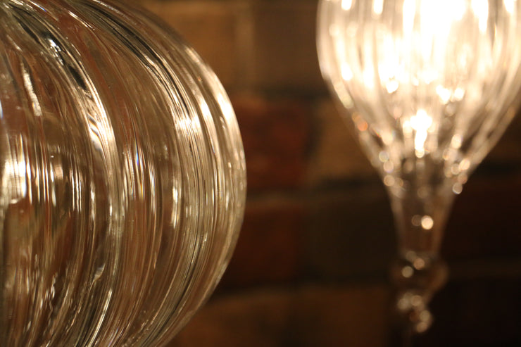 Hanging Handblown Clear Glass Globe