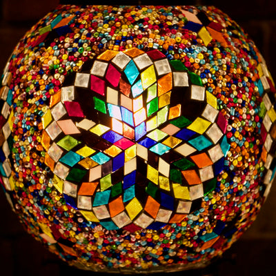 Hanging Mosaic Globe in MultiColors, Medium