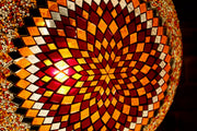Hanging Mosaic Globe in Orange & Red, Large