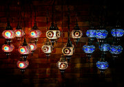 Seven Globe Mosaic Chandelier in Bright & Happy Colors