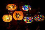 Mosaic Table Lamp in MultiColor Flower