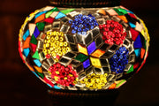 Mosaic Table Lamp in MultiColor Flower