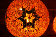 Mosaic Table Lamp in Orange Star