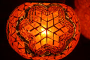 Mosaic Table Lamp in Orange