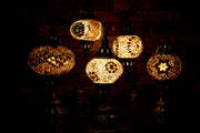 Mosaic Table Lamp in Amber