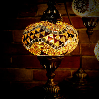 Mosaic Table Lamp in Amber