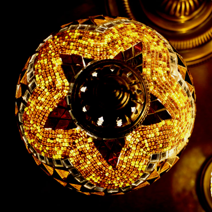 Mosaic Table Lamp in Amber
