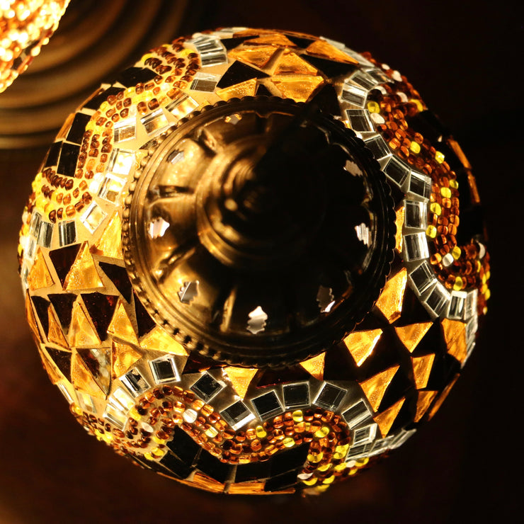 Mosaic Table Lamp in Amber