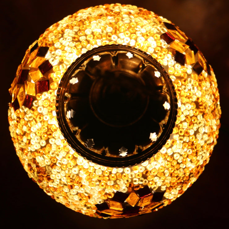 Mosaic Table Lamp in Amber