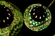 Mosaic Table Lamp in Shades of Green