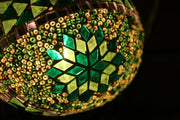 Mosaic Table Lamp in Shades of Green