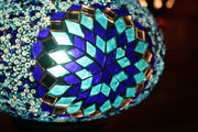Mosaic Table Lamp in Two Blues