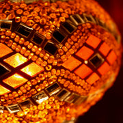 Mosaic Table Lamp in Bright Orange