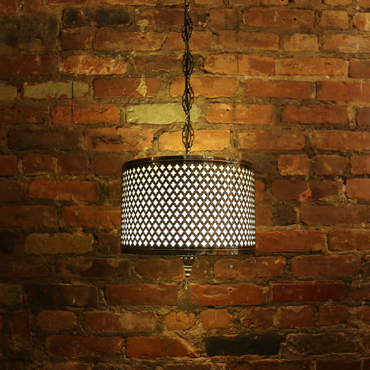 Hanging Baroque-Style Lamp in Brass, Small