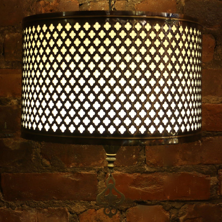 Hanging Baroque-Style Lamp in Brass, Small