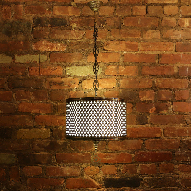 Hanging Baroque-Style Lamp in Brass, Small