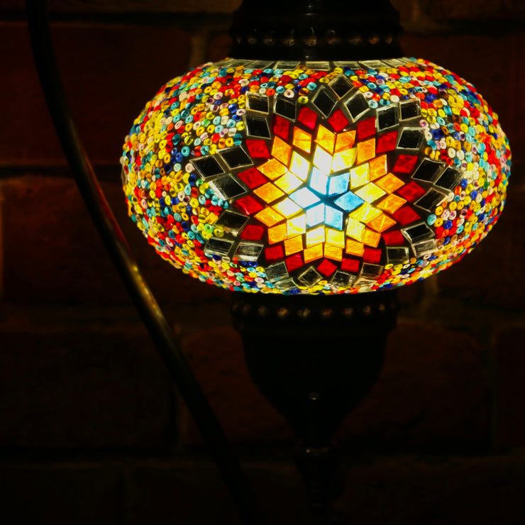 Mosaic Table Lamp in Primary Colors, 5 Styles Available