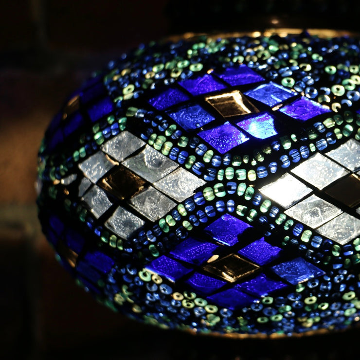 Mosaic Table Lamp in Blues, 5 Styles Available