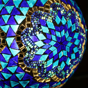 Mosaic Table or Floor Lamp in Blues