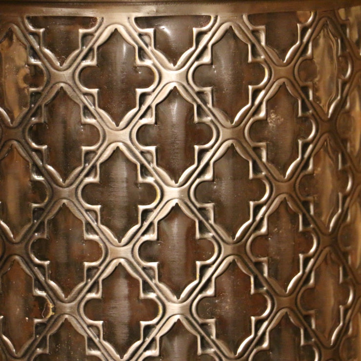 Table or Floor Lamp in Brushed Nickel & Glass