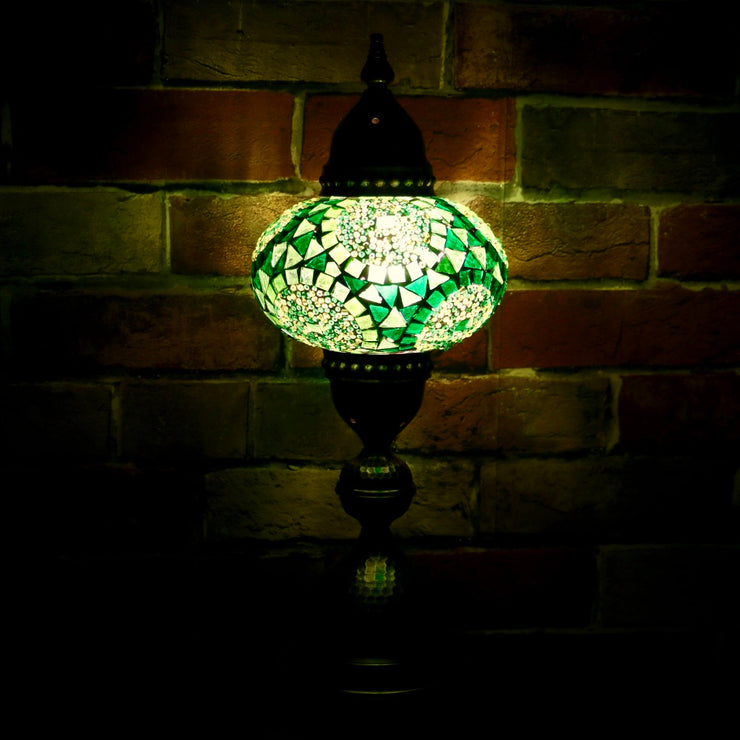 Mosaic Table Lamp in Shades of Green, 5 Styles Available