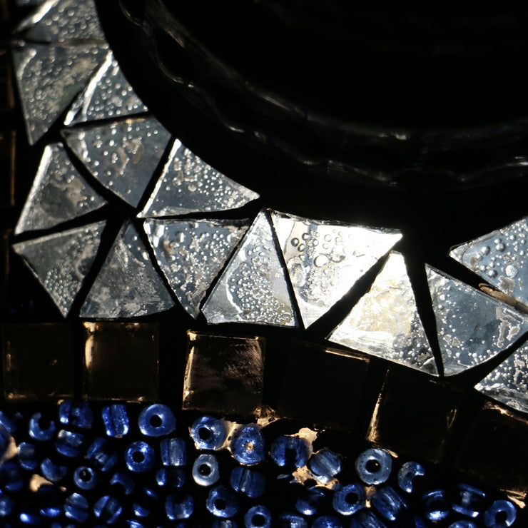 Mosaic Table Lamp in Blue & Grey, 5 Styles Available