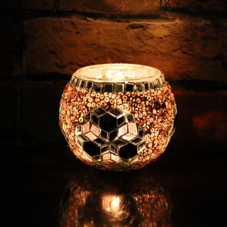 Mosaic Candleholder in Purple