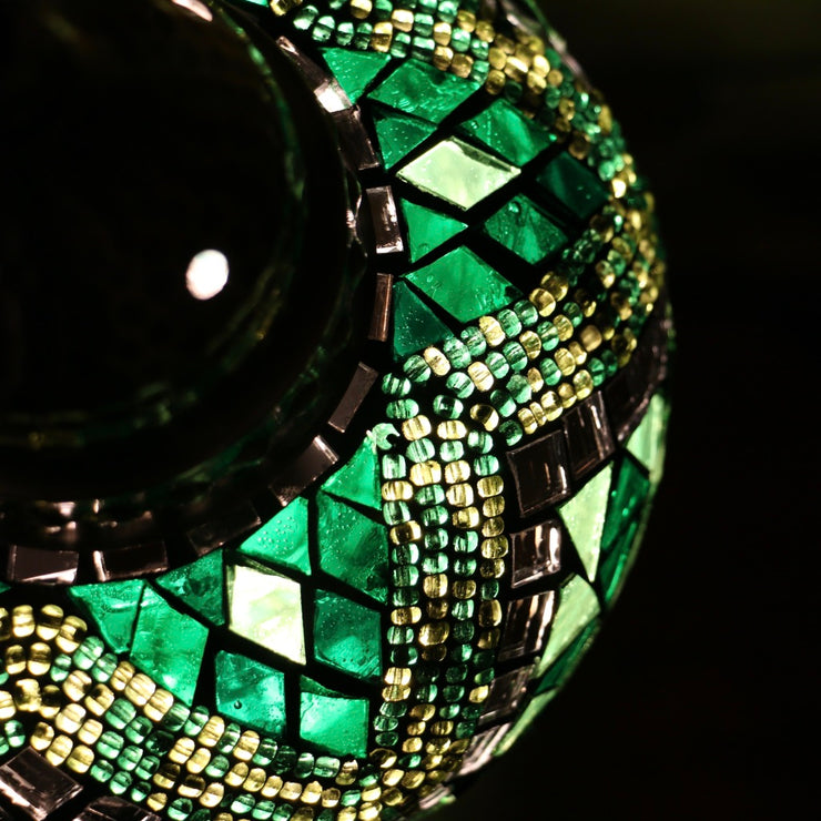 Mosaic Table Lamp in Greens, 5 Styles Available