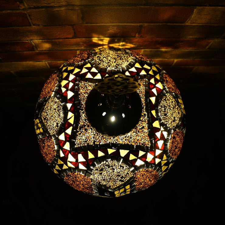 Mosaic Table or Floor Lamp in Amber