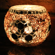 Mosaic Candleholder in Purple