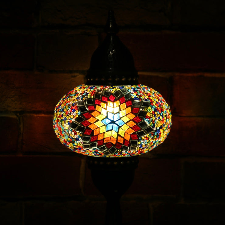 Mosaic Table Lamp in Primary Colors, 5 Styles Available