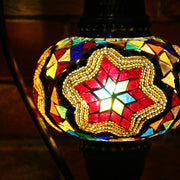 Mosaic Table Lamp Red Star & MultiColor, 5 Styles Available