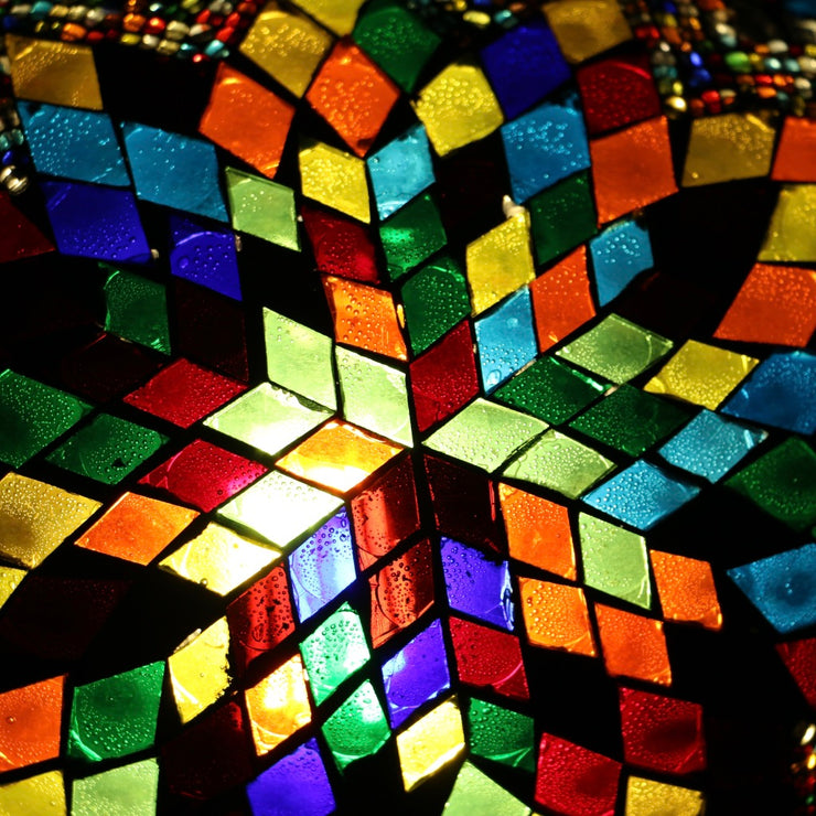 Mosaic Table or Floor Lamp in a Myriad of Colors