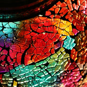 Crackle Glass Table Lamp in Many Colors, 3 Styles Available, Large