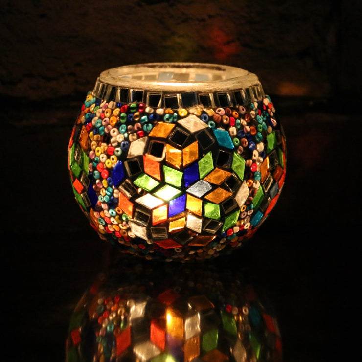 Mosaic Candleholder in MultiColors