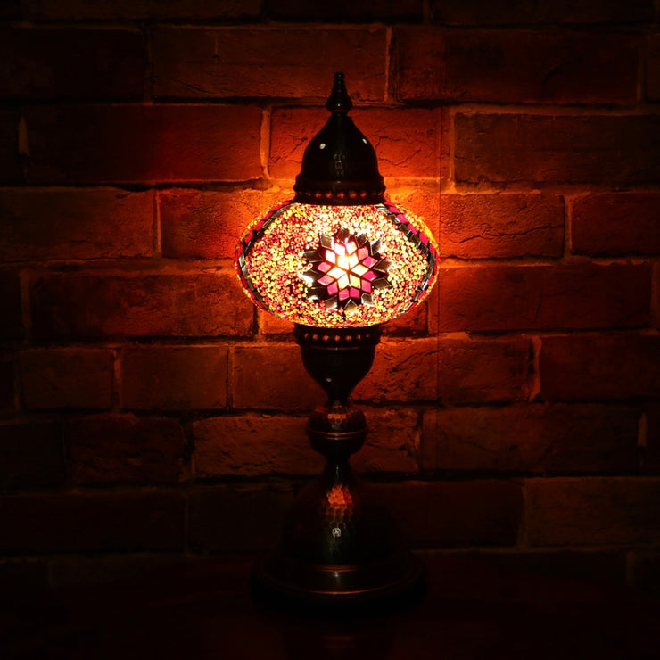 Mosaic Table Lamp in Red & Orange, 5 Styles Available