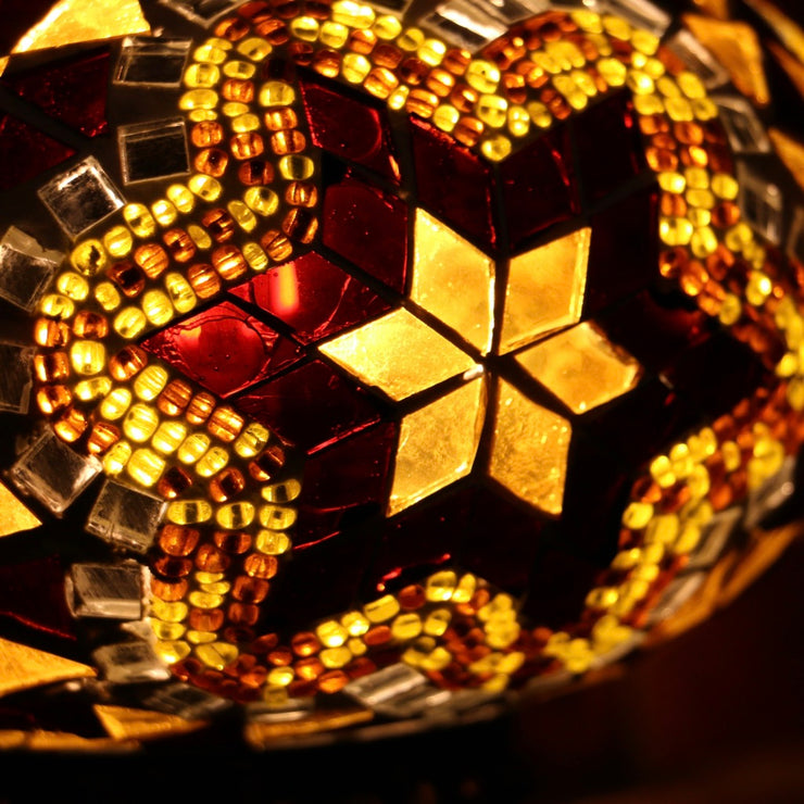 Mosaic Table Lamp in Amber, 5 Styles Available