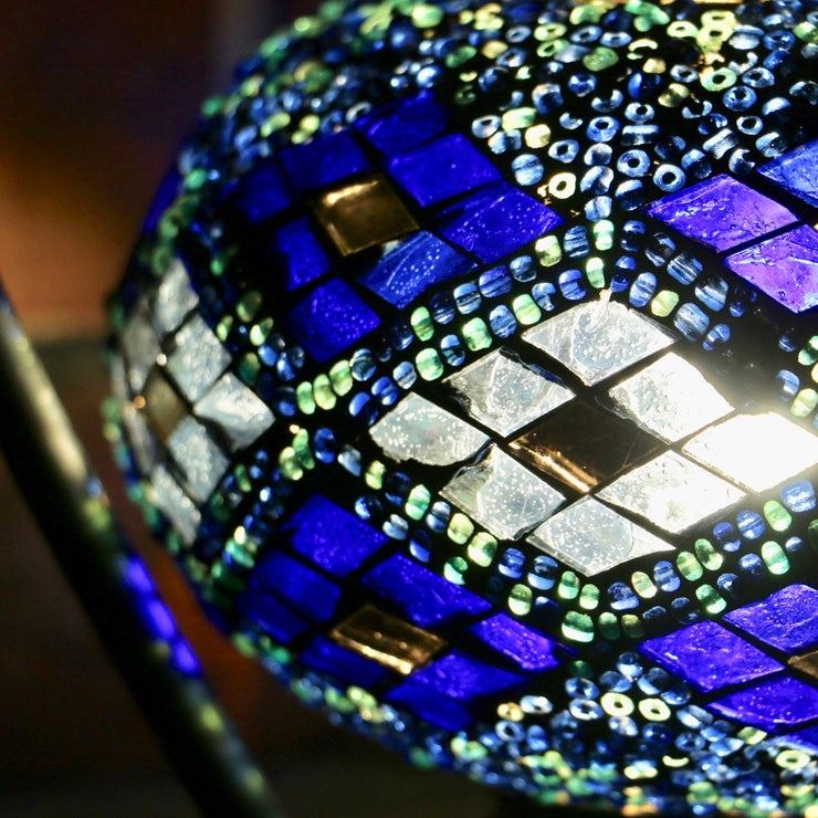 Mosaic Table Lamp in Blues, 5 Styles Available
