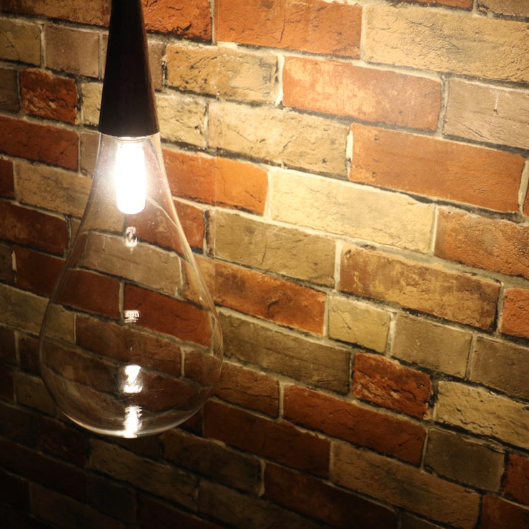 Hanging Hand-Blown Clear Glass Globe