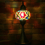 Mosaic Table Lamp Red Star & MultiColor, 5 Styles Available