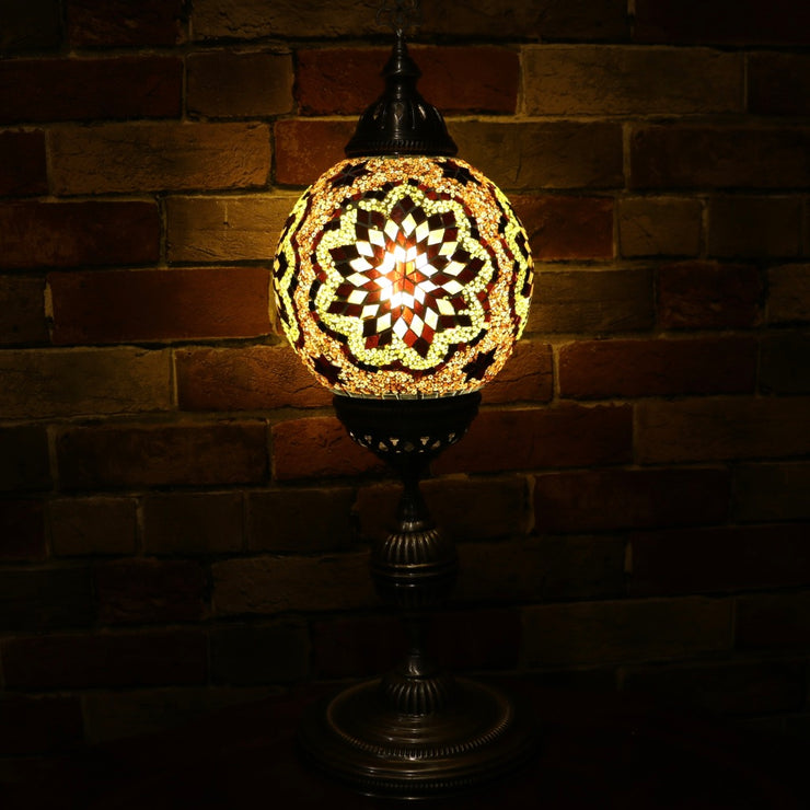 Mosaic Table or Floor Lamp in Amber