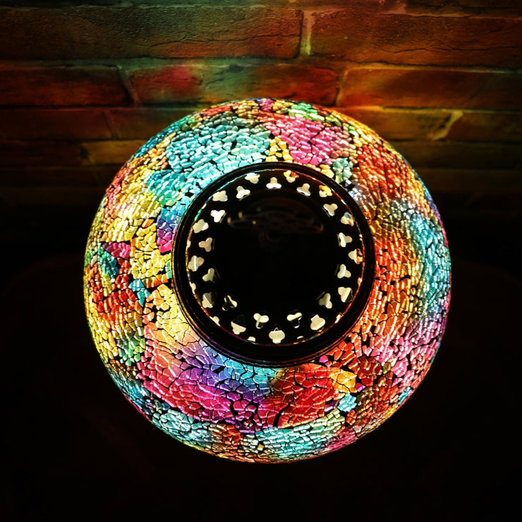 Crackle Glass Table Lamp in Many Colors, 3 Styles Available, Large