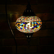 Mosaic Table Lamp in Many Colors, Swan Neck