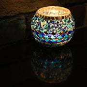 Mosaic Candleholder in Blues