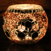 Mosaic Candleholder in Purple