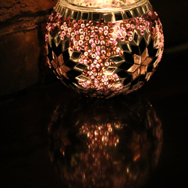 Mosaic Candleholder in Purple