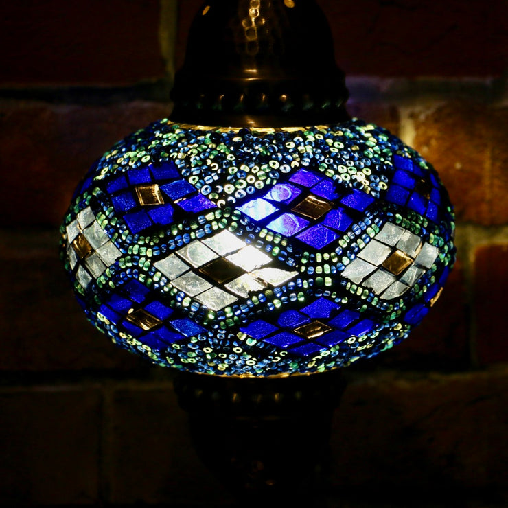 Mosaic Table Lamp in Blues, 5 Styles Available