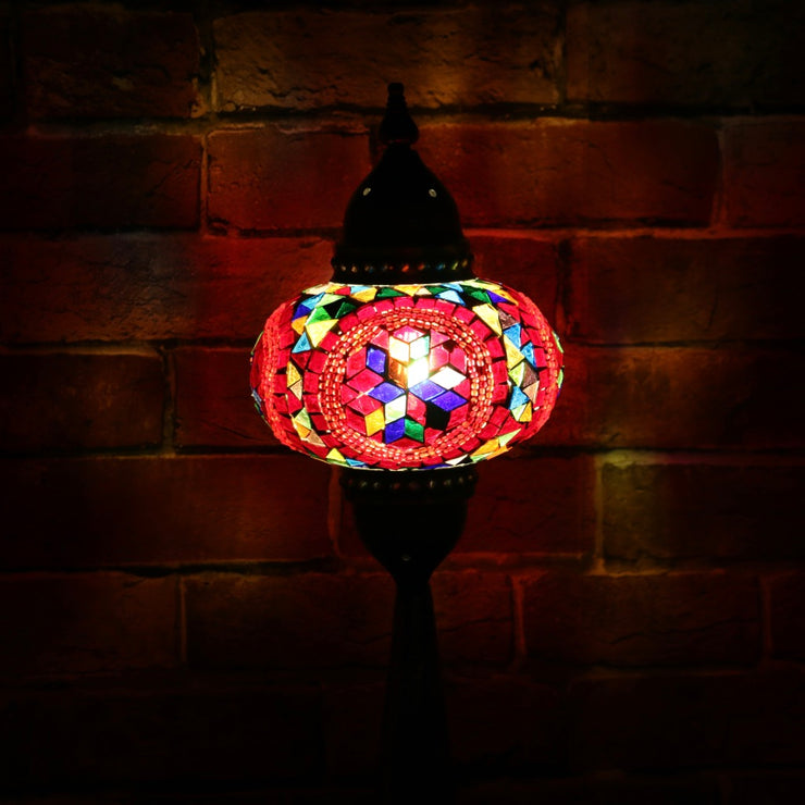 Mosaic Table Lamp in Red and MultiColors, 5 Styles Available