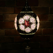 Mosaic Table or Floor Lamp in Hues of Purple